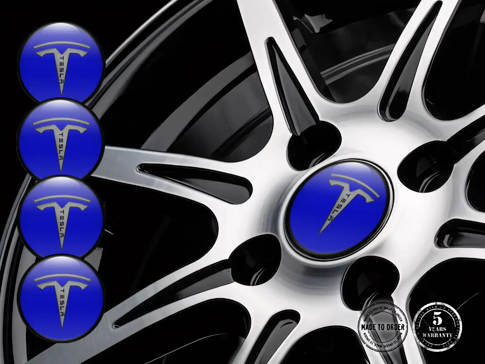 Tesla Silicone Stickers Edition Custom Wheel Labels
